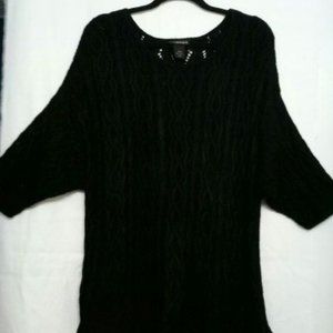 Lane Bryant Ladies Black Knitted Ribbed Sweater